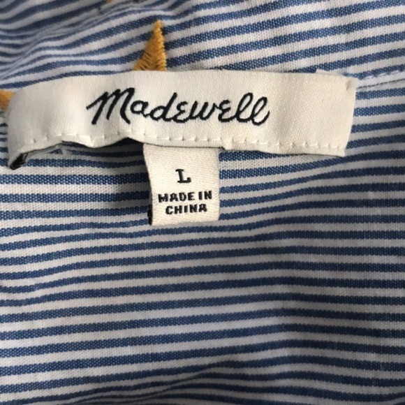 Madewell Small Star Embroidered Striped Shirt - Picture 5 of 6